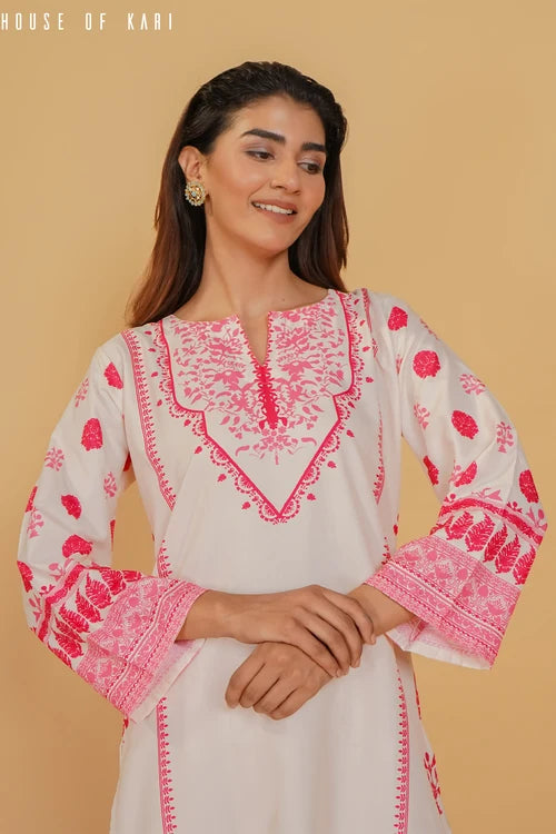 poly muslin Pink Co-ord Set